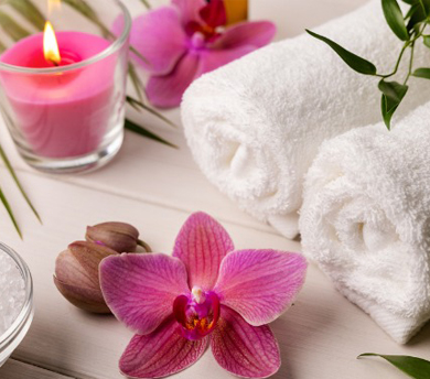 Relaxing spa setting